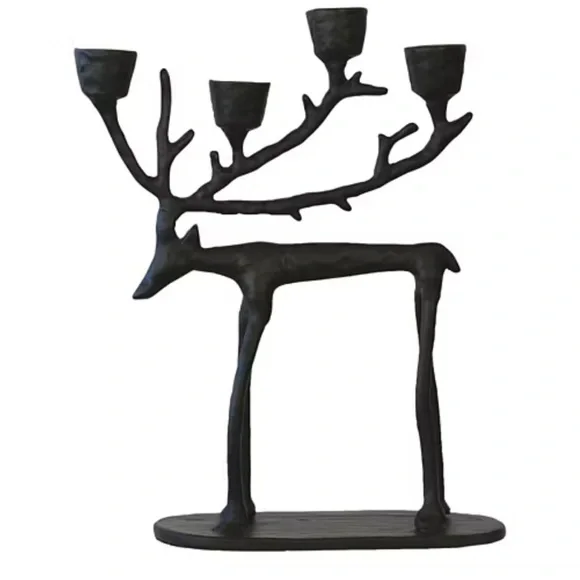 New Merry moments Stag Sculpted Reindeer Centerpiece Candleholder New 🦌 - Picture 2 of 10
